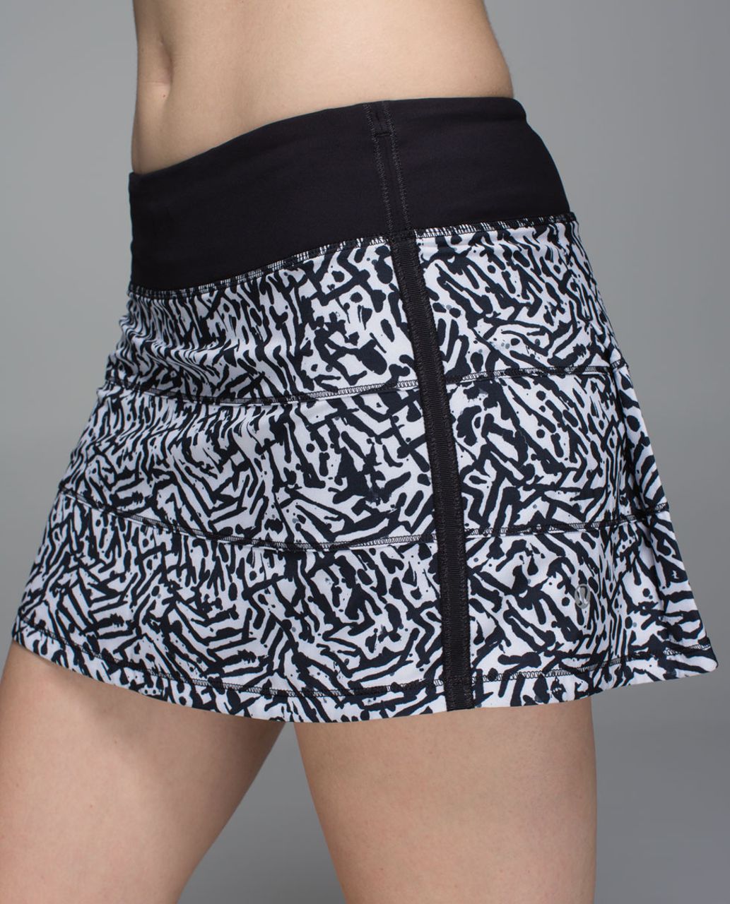 Lululemon Pace Rival Skirt II *4-way Stretch (Regular) - Brushed Animal White Black / Black