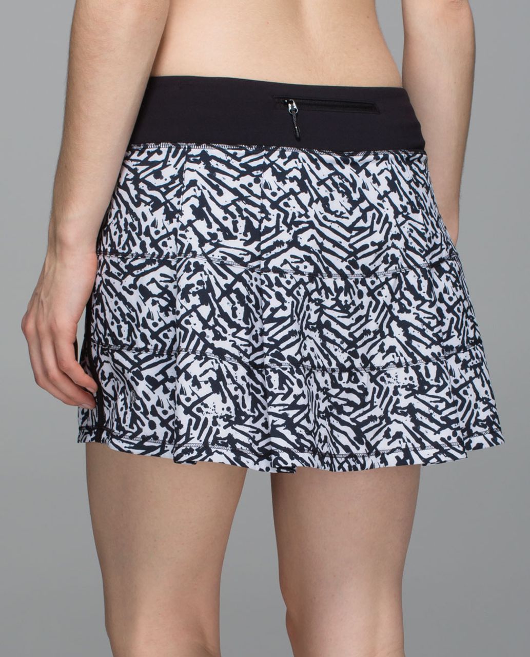 Lululemon Pace Rival Skirt II *4-way Stretch (Tall) - Brushed Animal White Black / Black