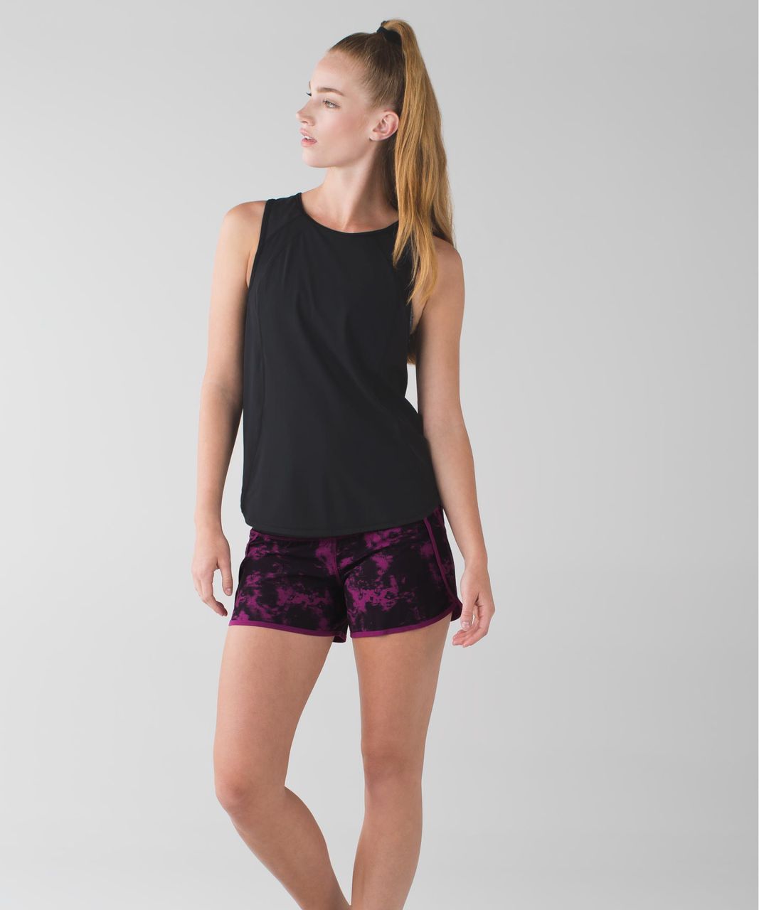 Lululemon Run Times Short *4-way Stretch - Breezie Regal Plum Black / Black / Regal Plum