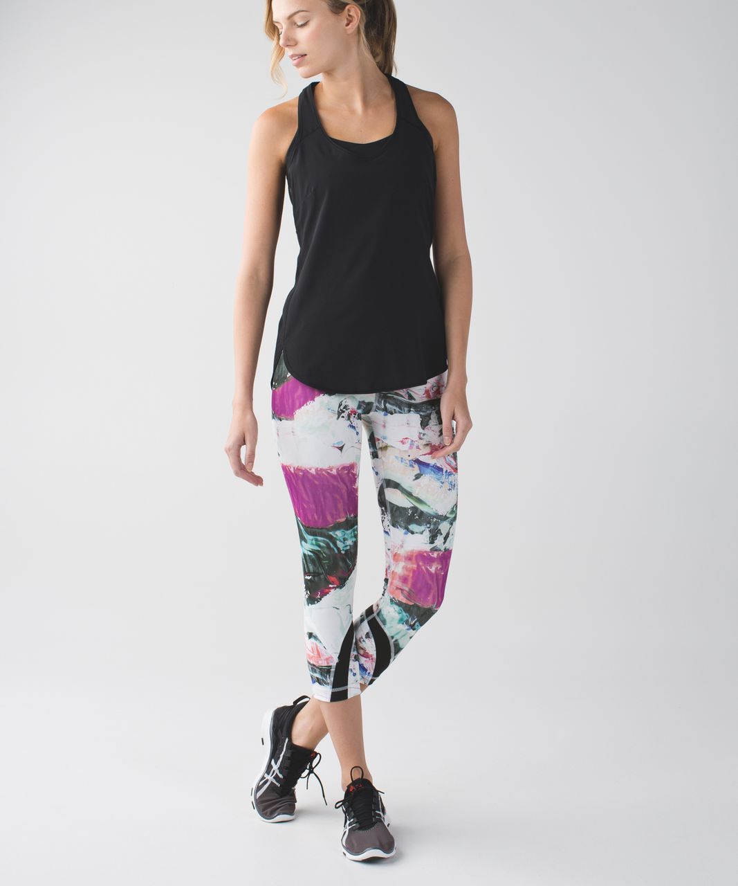 Lululemon X Soul Cycle Run Inspire Crop II Full On Luxtreme Mesh Leggings  Sz 10