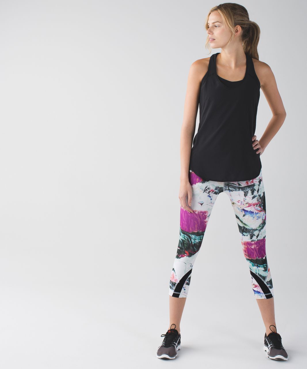 lululemon athletica, Pants & Jumpsuits, Lululemon Run Inspire Crop Ii  Luxtreme Heathered Berry Yum Yum Black Grape