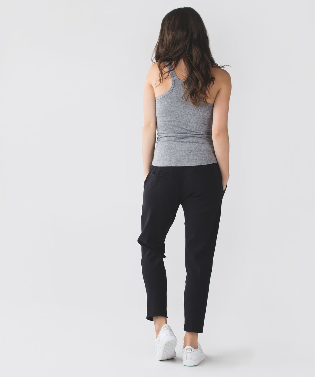 Lululemon Jet Crop *Slim Trouser - Black / Black - lulu fanatics