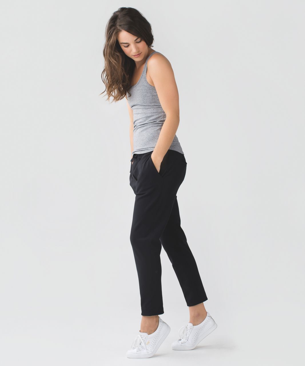 Lululemon Jet Crop *Slim Trouser - Black Cherry / Black - lulu fanatics