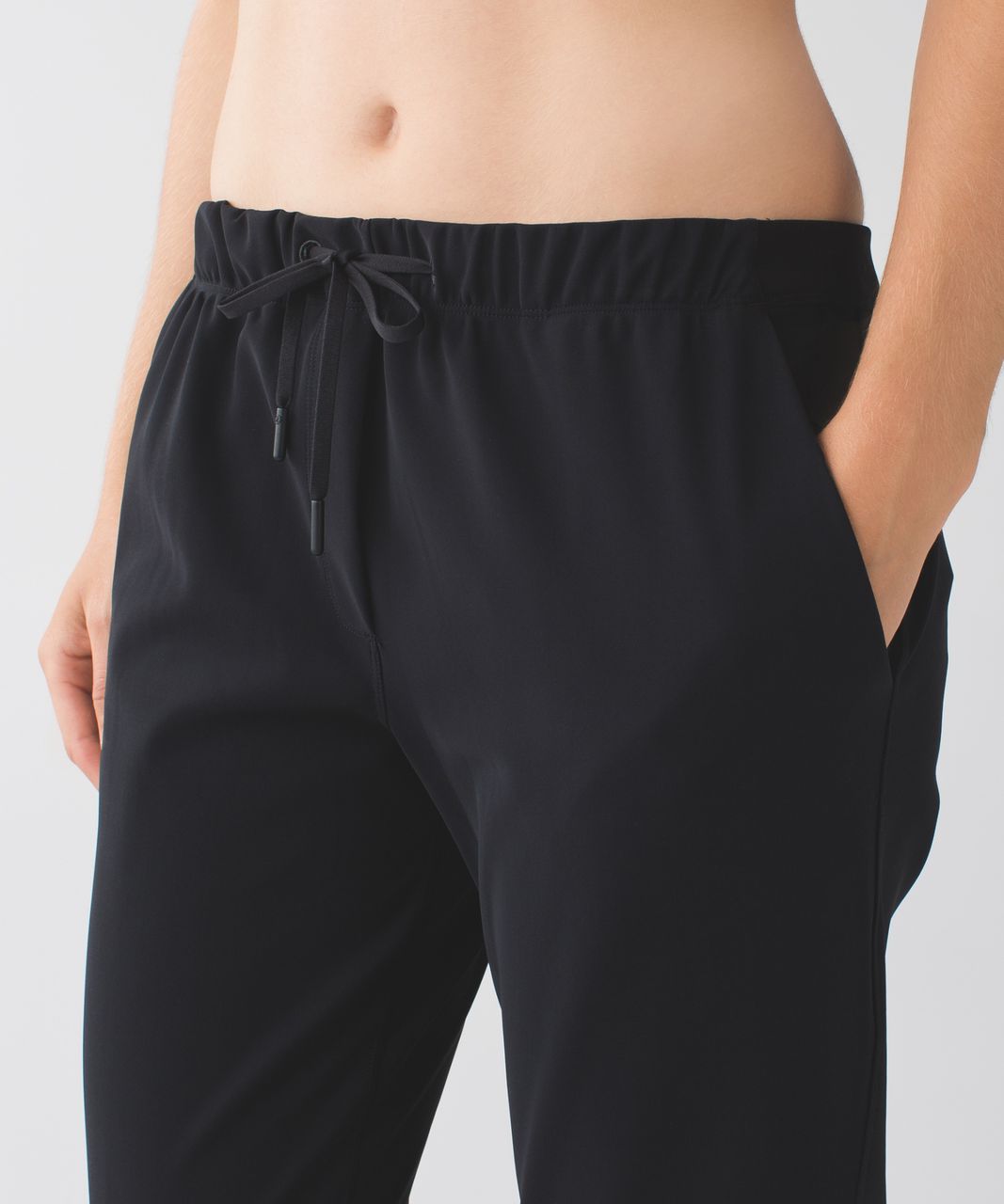 Lululemon Jet Crop *Slim Trouser - Black / Black - lulu fanatics