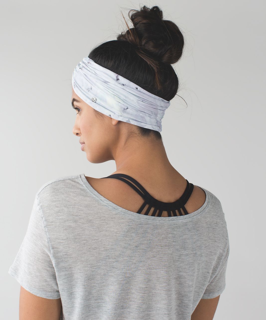 Lululemon Sweat To Sweet Headwrap - Mini Blushed Illusion White Multi / White