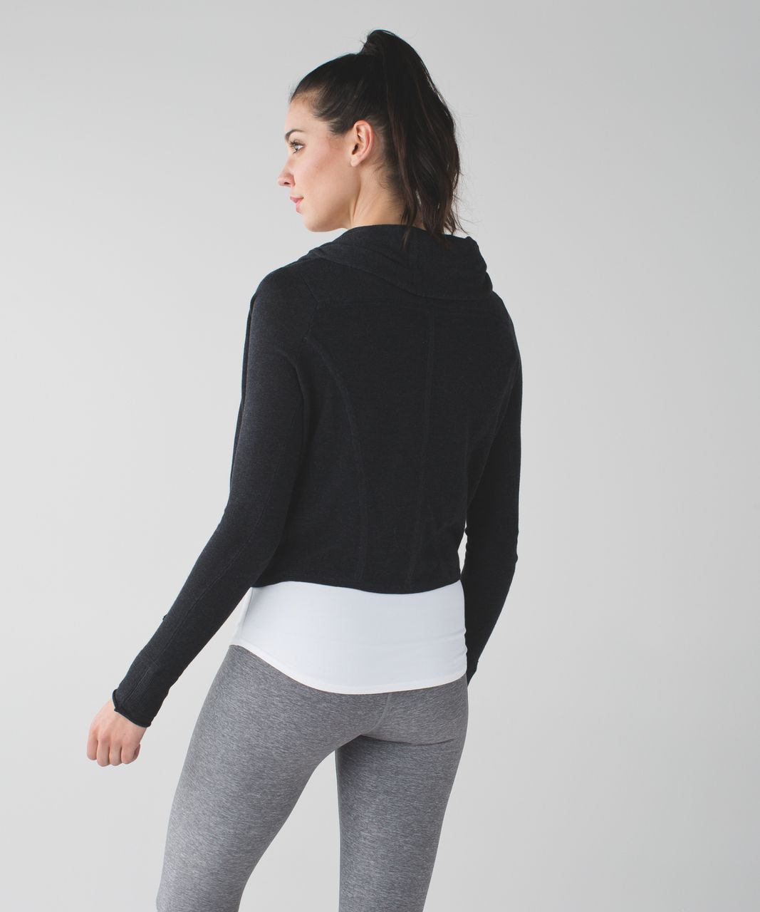 Lululemon heathered grey wrap up jacket - Agent Athletica