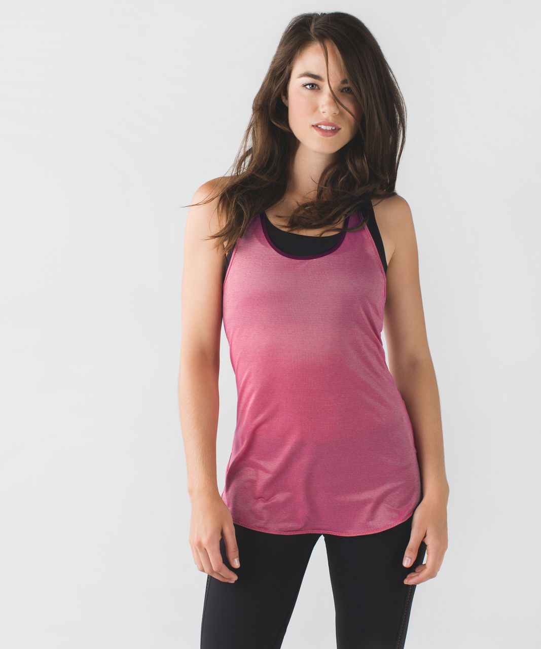 Lululemon What The Sport Singlet - Heathered Jewelled Magenta / Gold