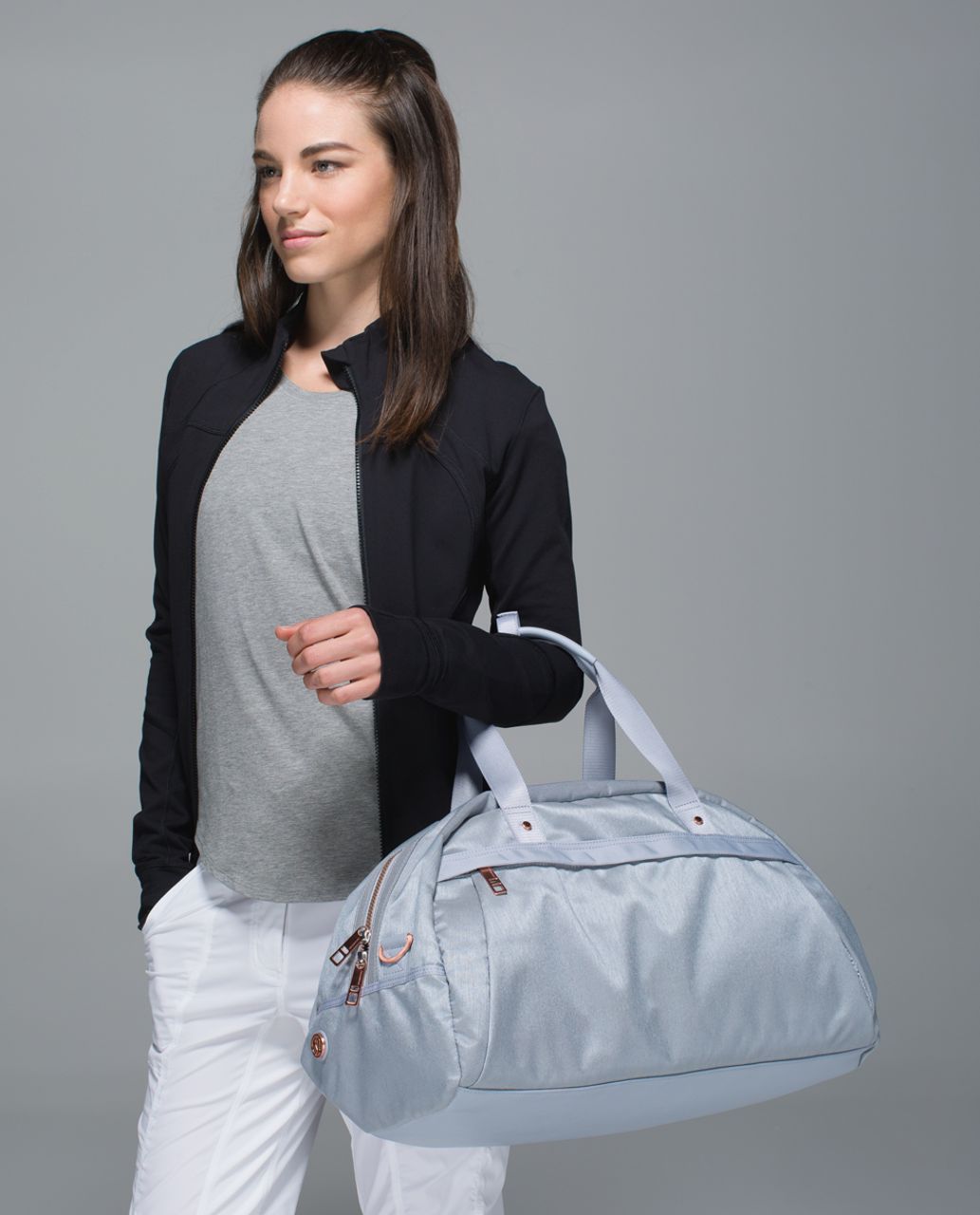 Lululemon All You Need Duffel - Silver Fox / White / Silver Fox