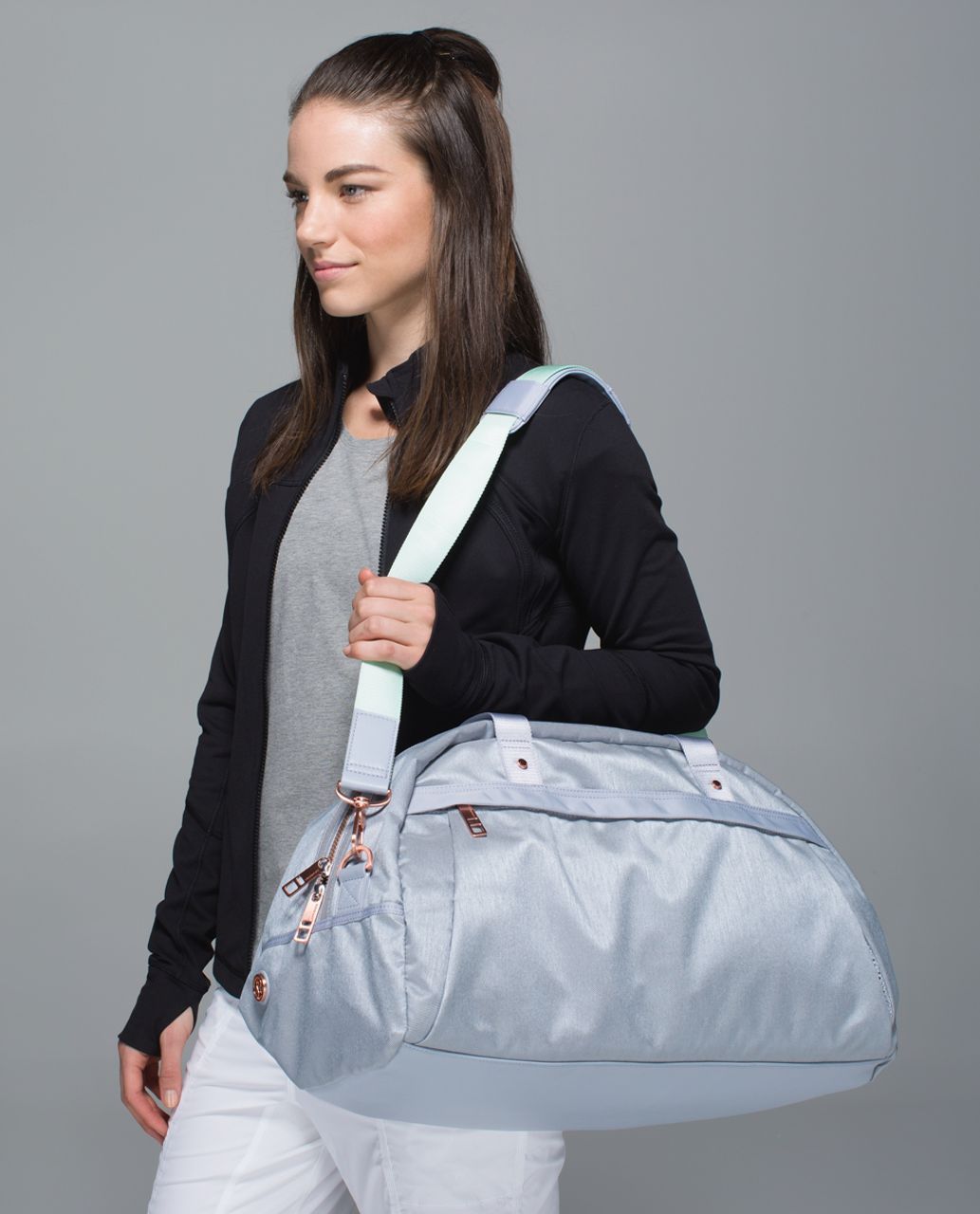 Lululemon All You Need Duffel - Silver Fox / White / Silver Fox