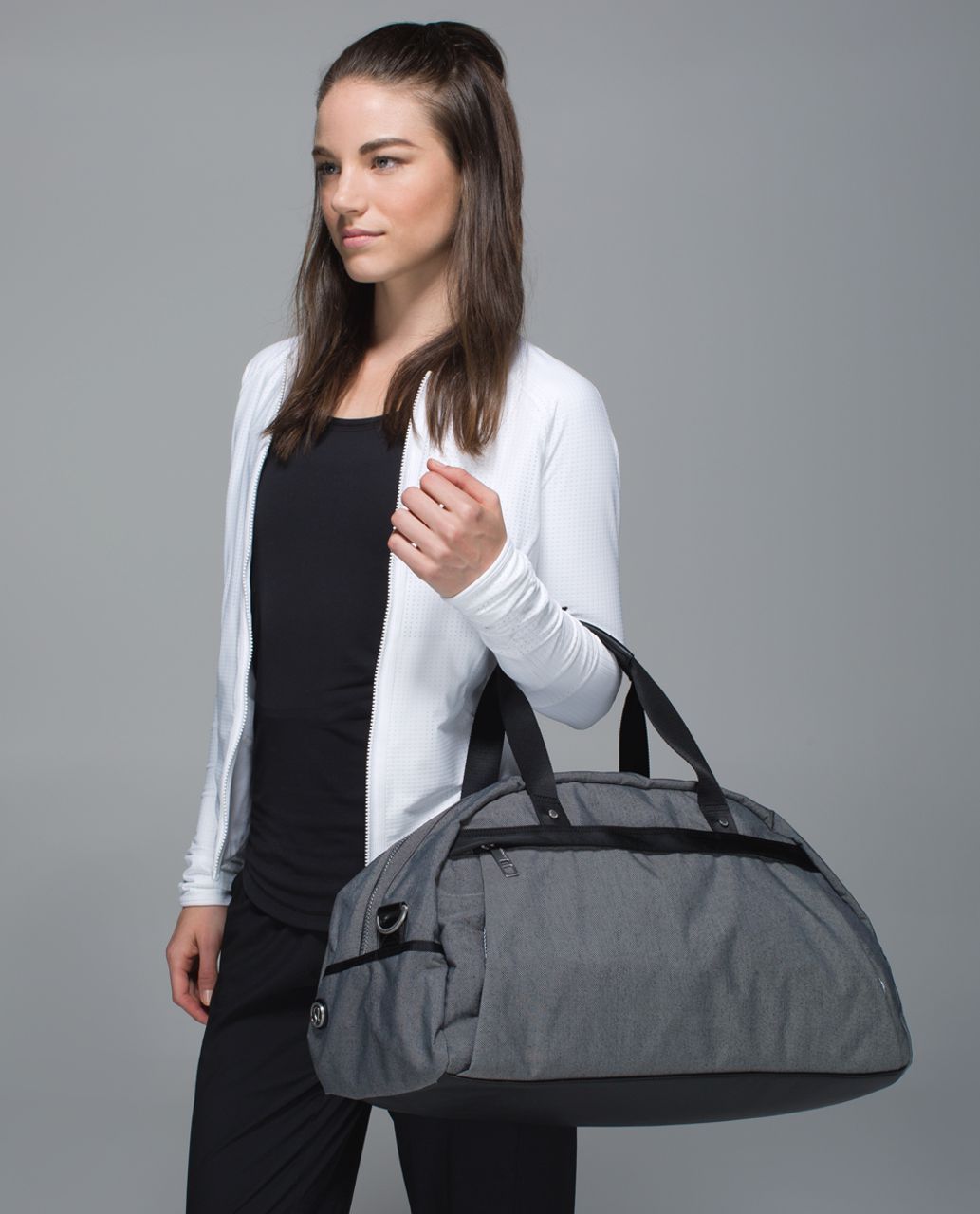 Women's LULULEMON Duffel Gym Yoga Bag Black/White