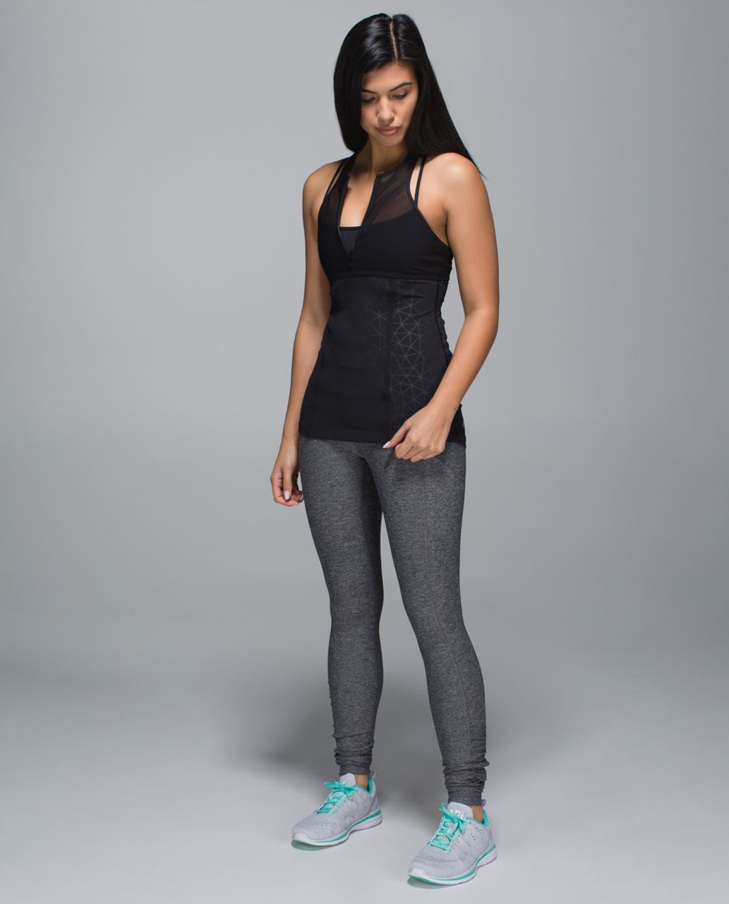 Lululemon Pedal Pace Tank - Dream Catcher Embossed Black / Black