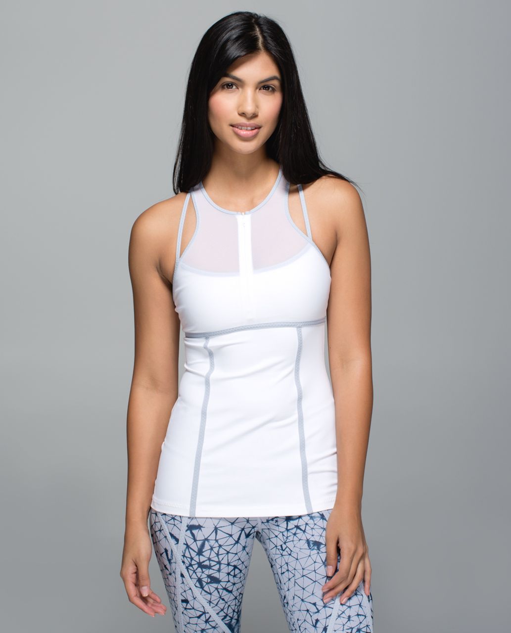 Lululemon Pedal Pace Tank - White / Silver Fox