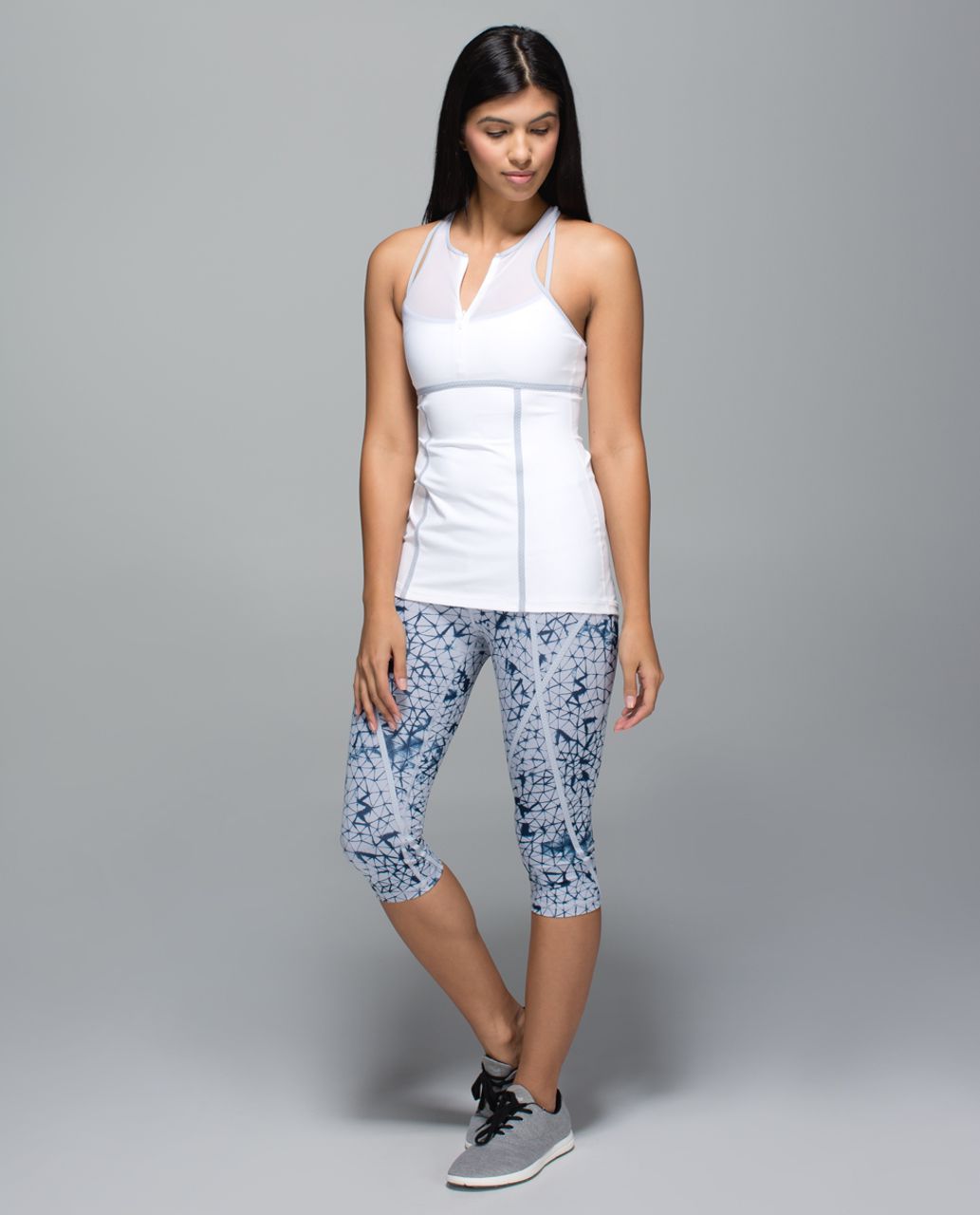 Lululemon Pedal Pace Tank - White / Silver Fox