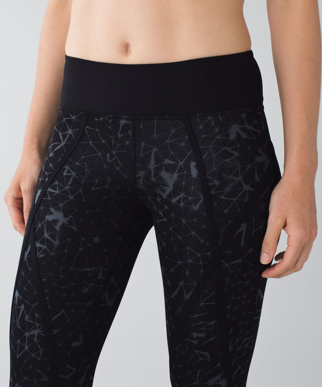 Lululemon Pedal Pace Crop - Star Crushed Coal Black / Black - lulu fanatics