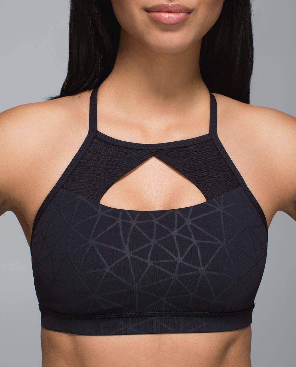 Lululemon Pedal Pace Bra - Dream Catcher Embossed Black / Black