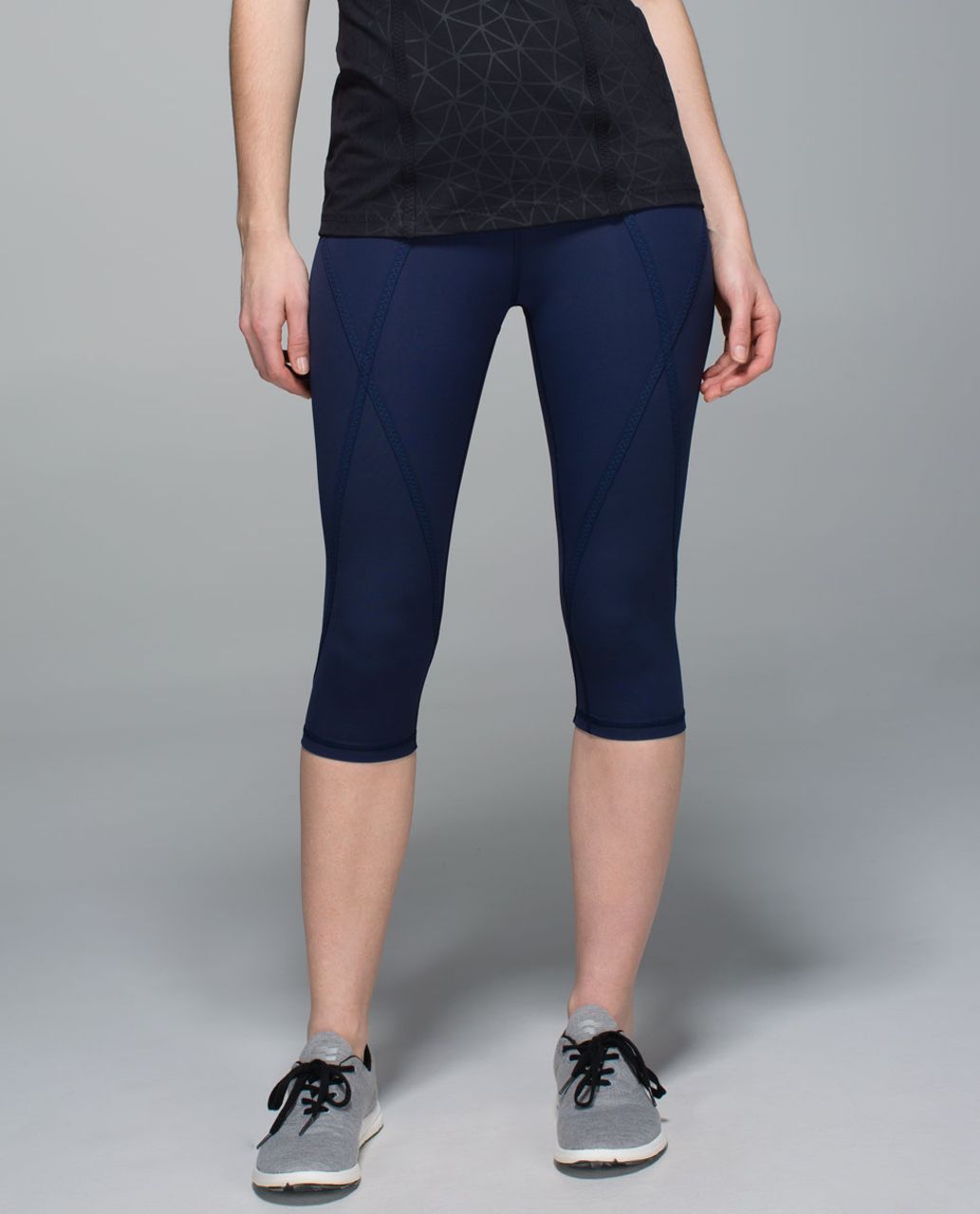 Lululemon Pedal Pace Crop - Deep Navy / Black