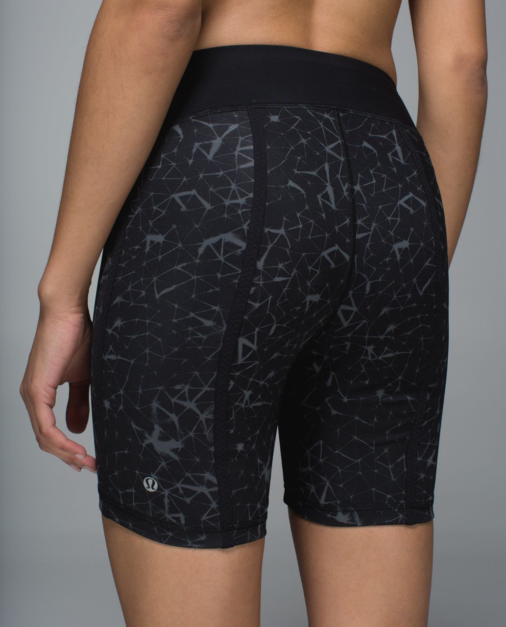 Lululemon Pedal Pace Short - Star Crushed Coal Black / Black