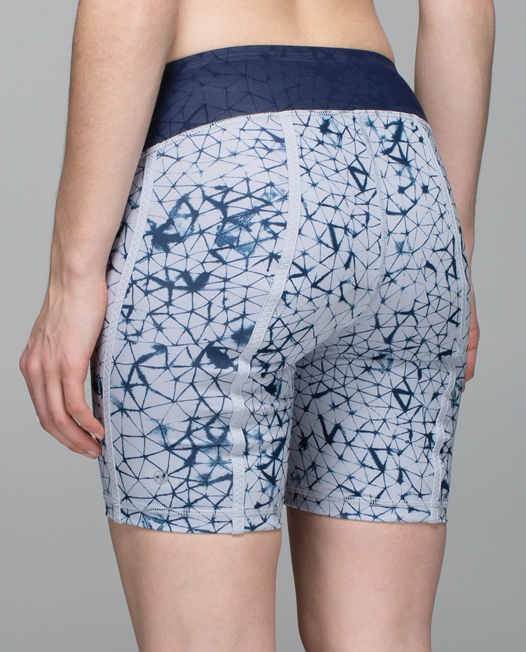 Lululemon Pedal Pace Short - Star Crushed Silver Fox Deep Navy / Deep Navy