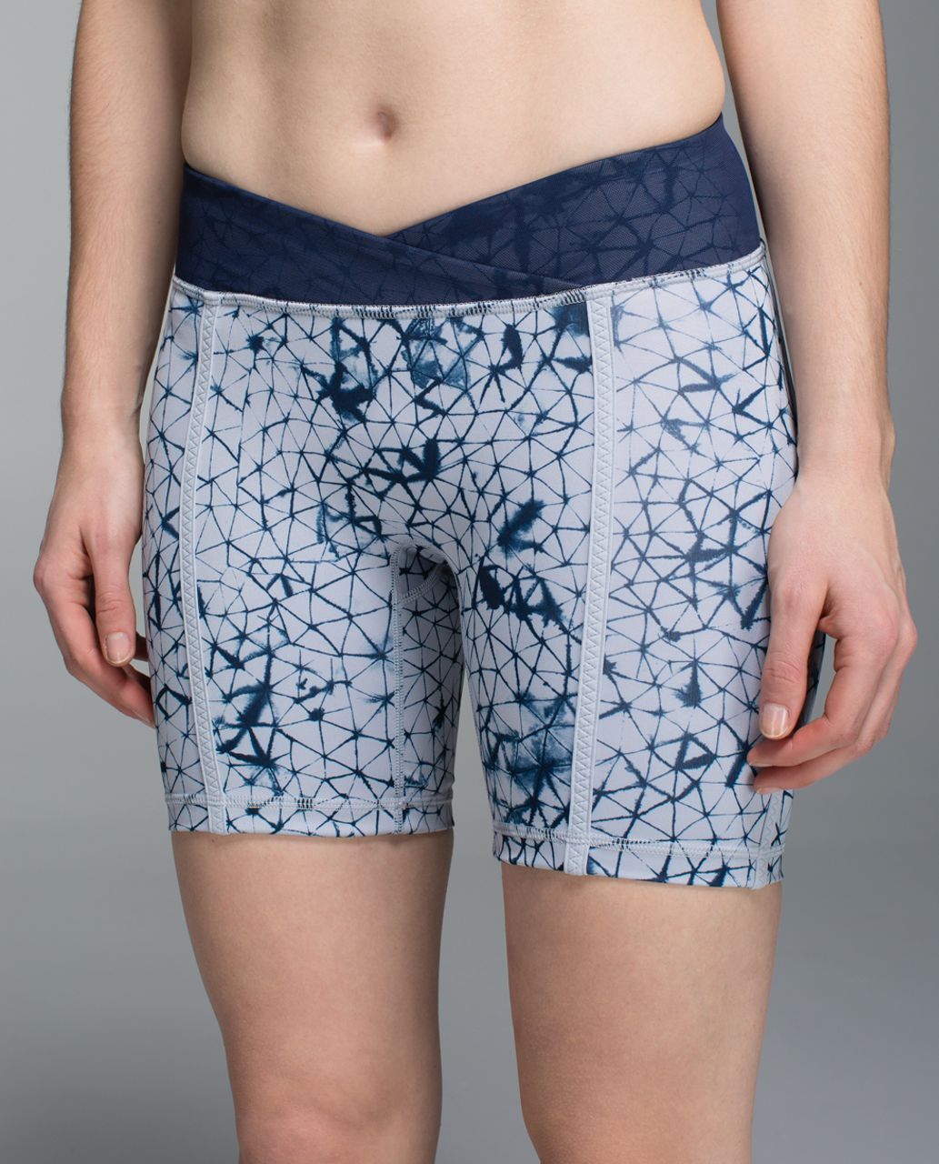 Lululemon Pedal Pace Short - Star Crushed Silver Fox Deep Navy / Deep Navy