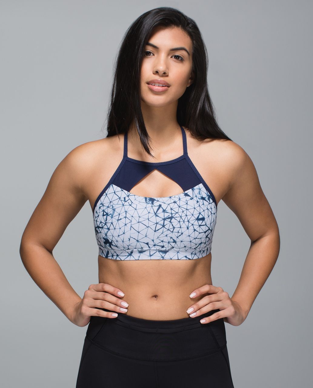 Lululemon Pedal Pace Bra - Star Crushed Silver Fox Deep Navy