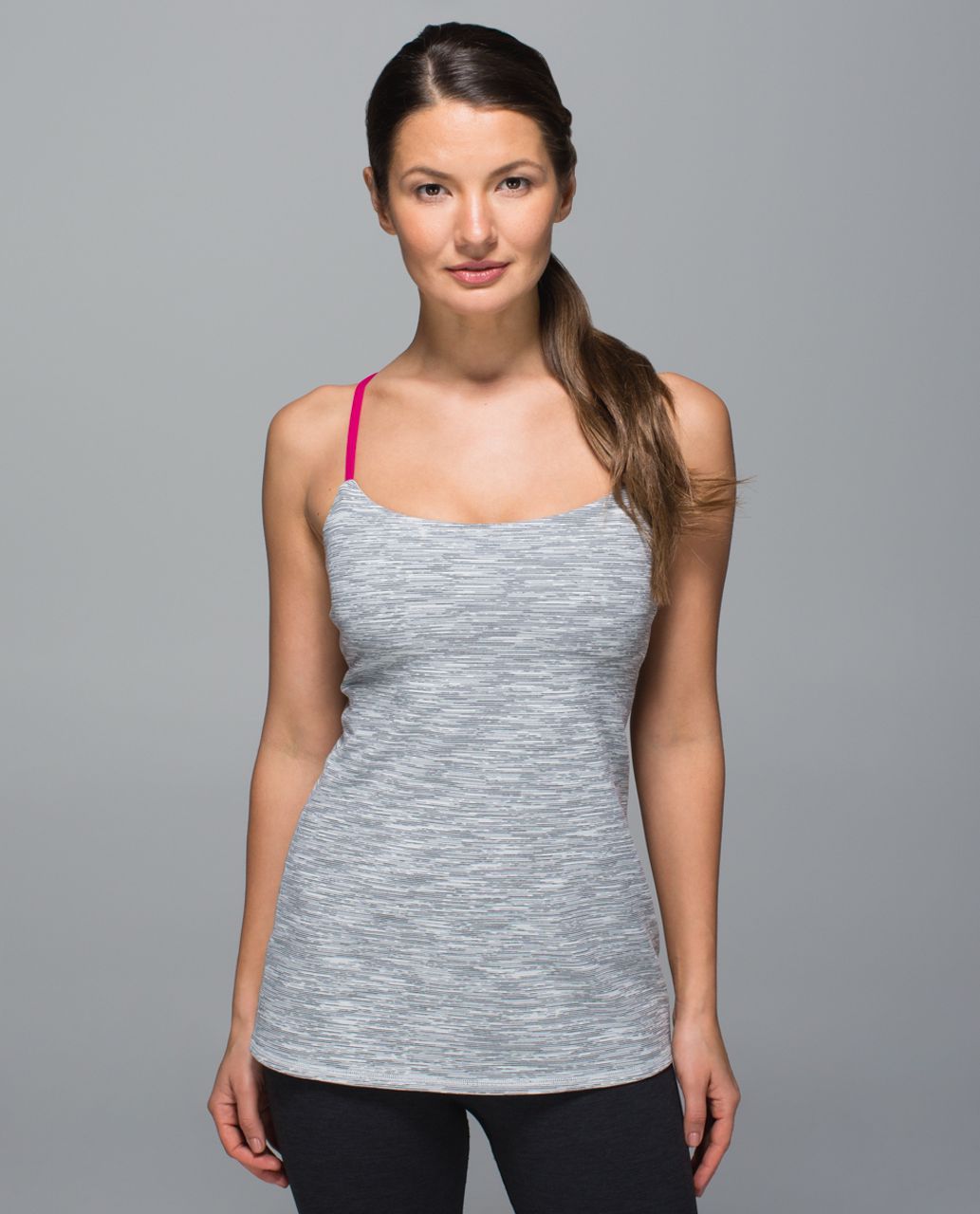 Lululemon Dancing Warrior Tank - Wee Are From Space Silver Spoon / Jewelled Magenta