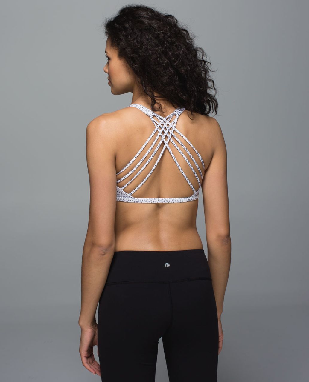 Lululemon Free To Be Bra (Wild) - Dottie Dash White Black