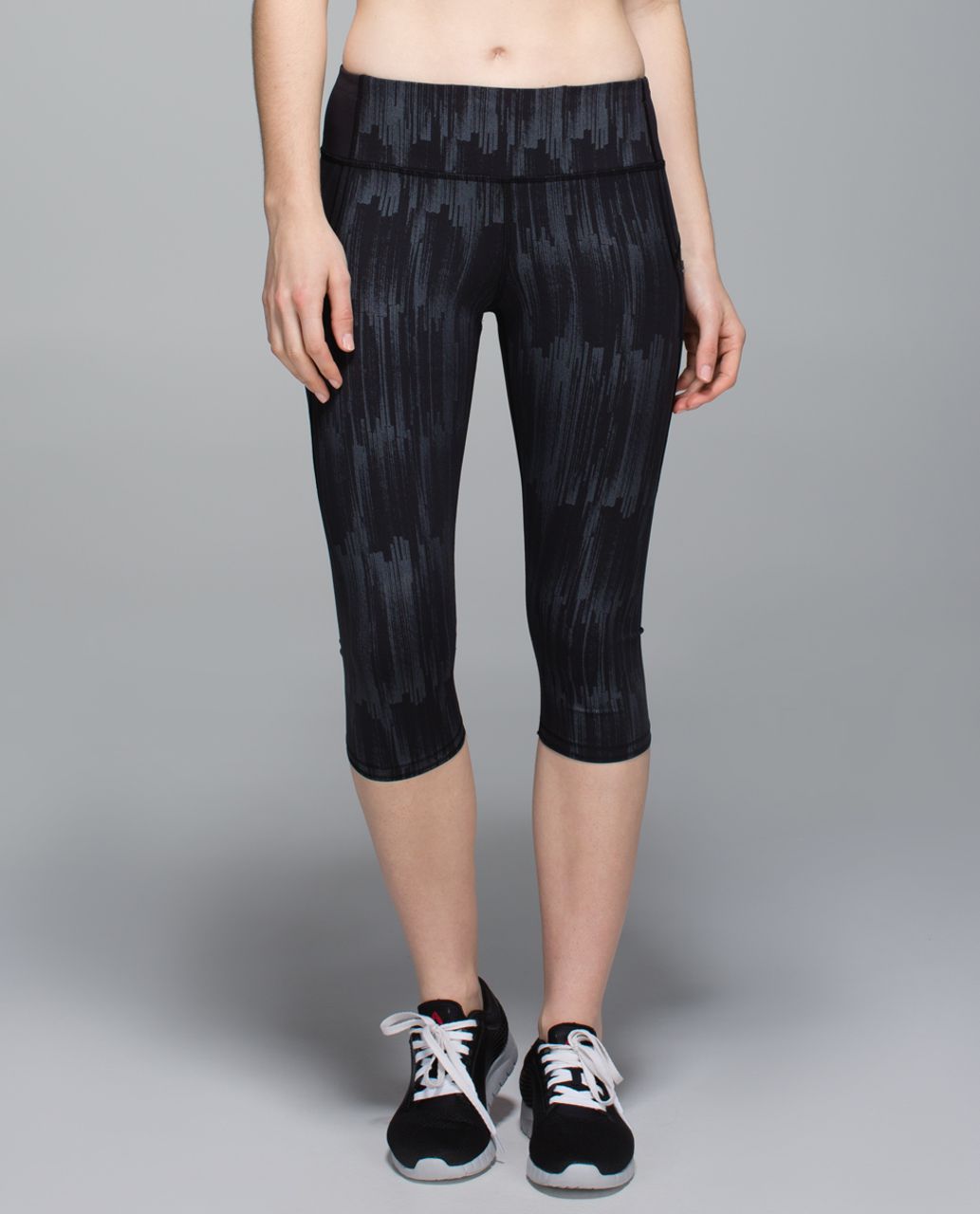 Lululemon Run:  Top Speed Crop - Scratch Match Black Multi