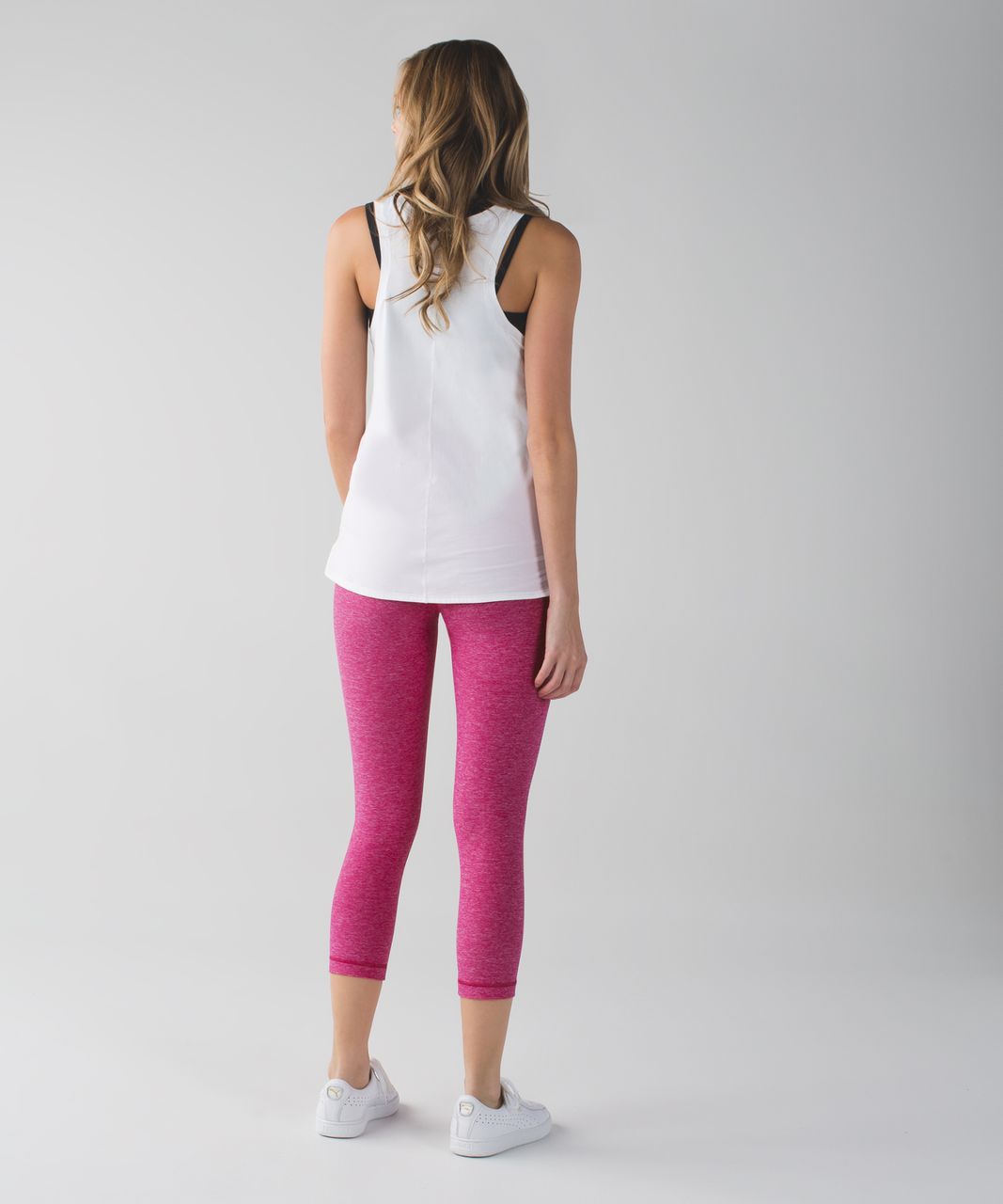 Lululemon Wunder Under Crop II - Heathered Jewelled Magenta