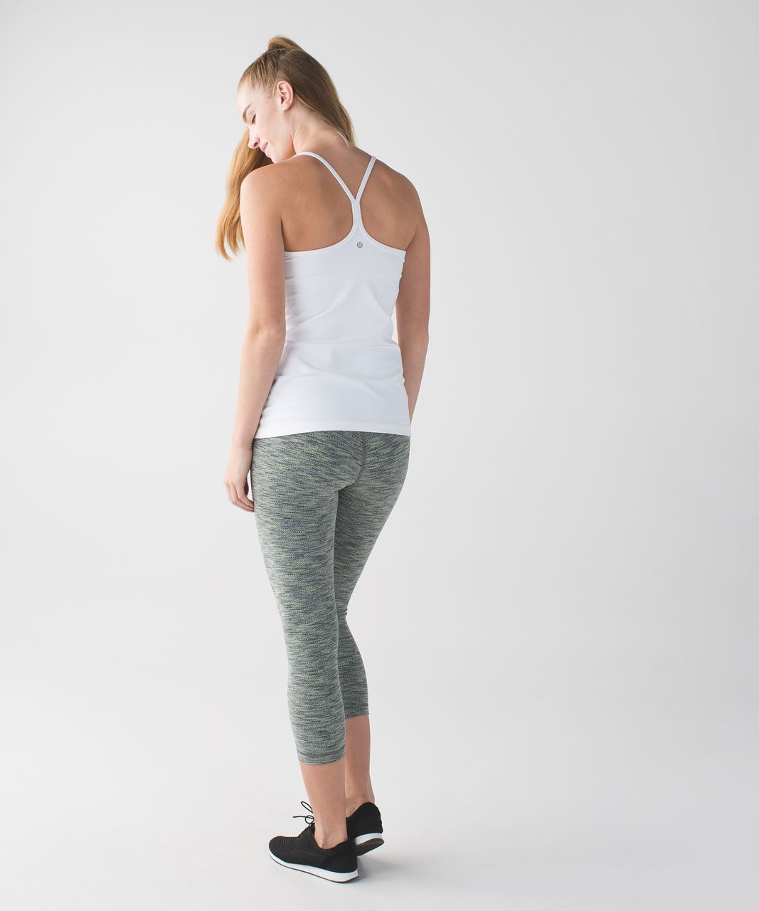 Lululemon Wunder Under Crop II - Diamond Jacquard Space Dye Slate