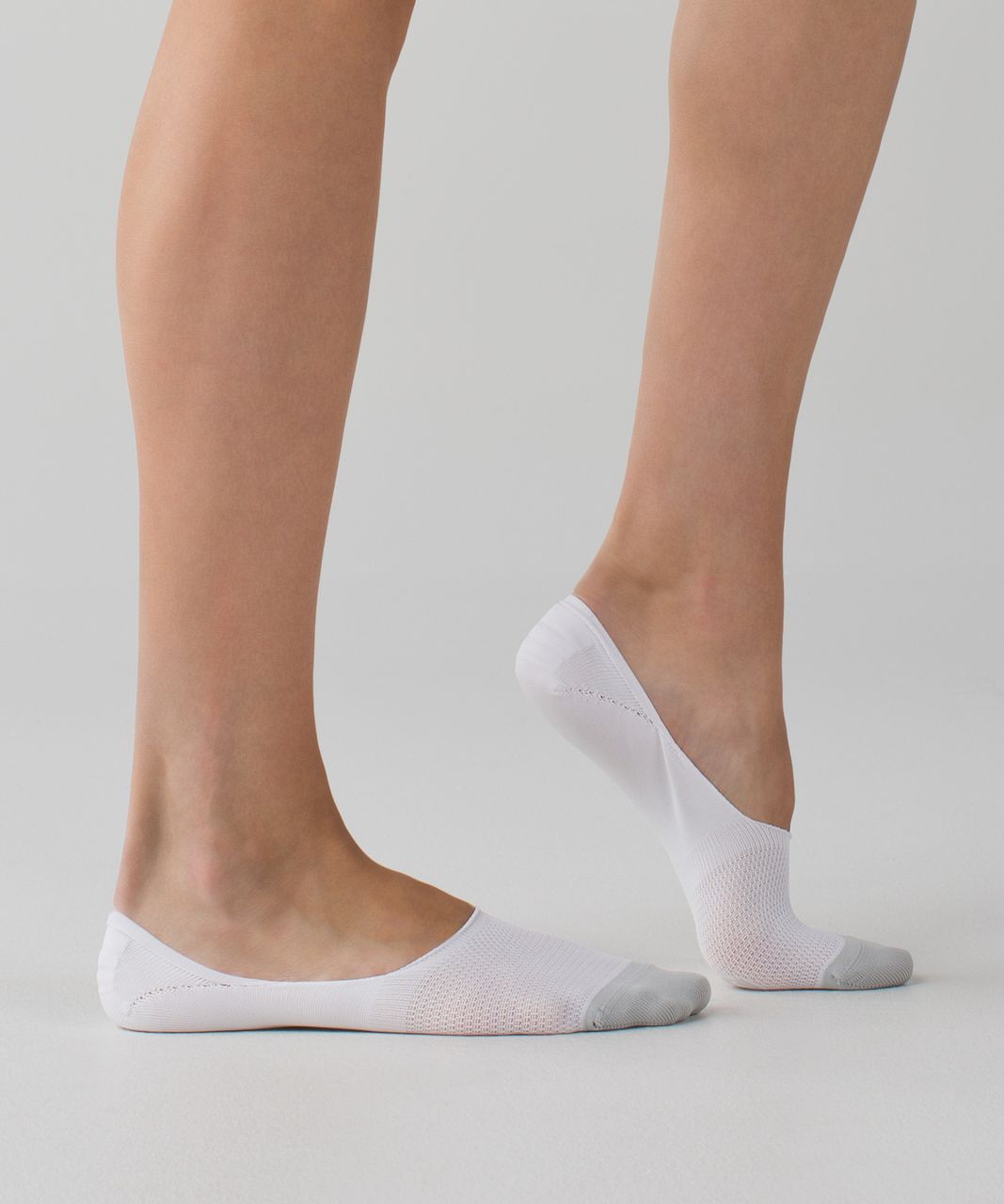 Lululemon Secret Sock - White / Silver Spoon