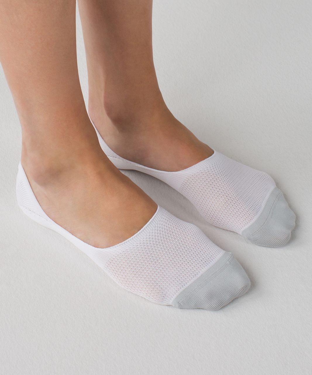 Lululemon Secret Sock - White / Silver Spoon