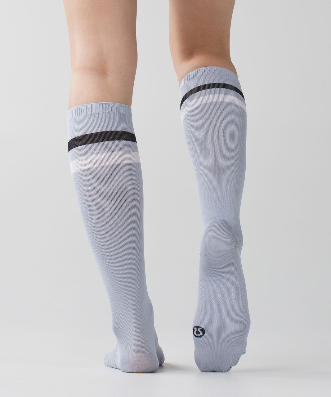 Lululemon Women's Keep It Tight Sock - Varsity Stripe Silver Fox White Black