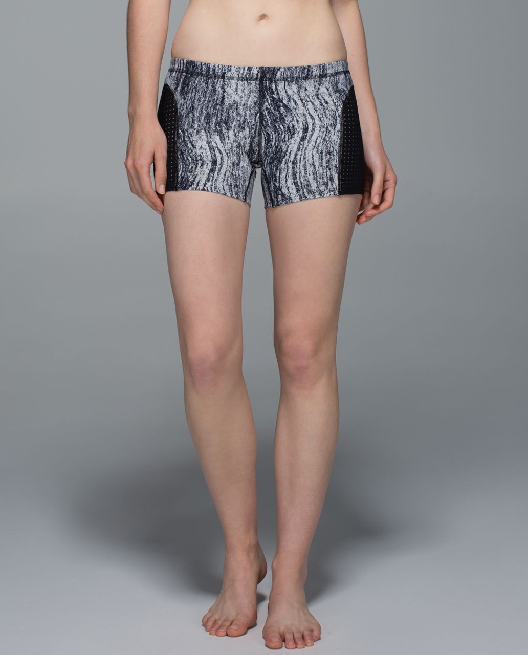 Lululemon Water:  Sweat 2 Swim Water Short - Texture Twist White Black / Black