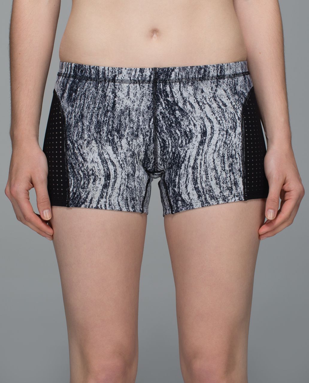 Lululemon Water:  Sweat 2 Swim Water Short - Texture Twist White Black / Black