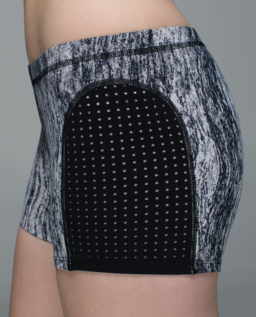 Lululemon Water:  Sweat 2 Swim Water Short - Texture Twist White Black / Black