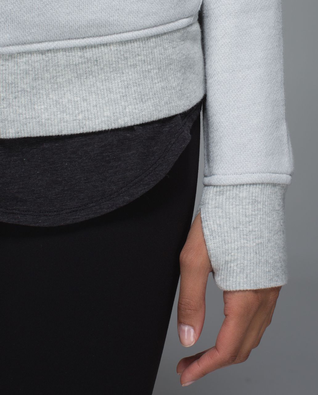 Lululemon On The Daily Hoodie - Heathered Silver Spoon / Heathered Light Grey