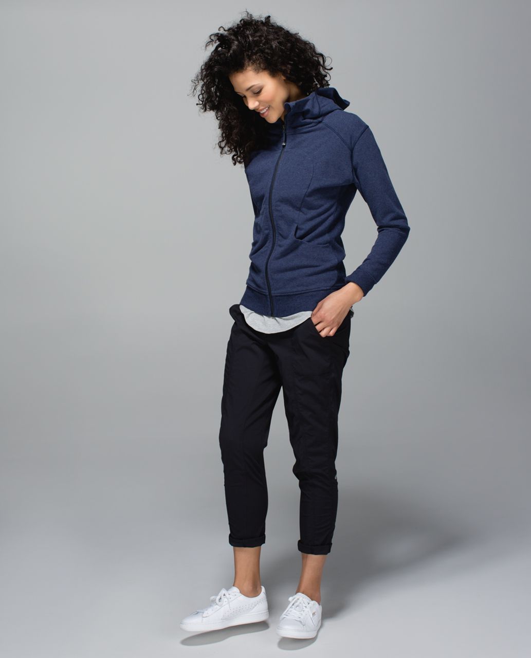 Lululemon On The Daily Hoodie - Heathered Deep Navy