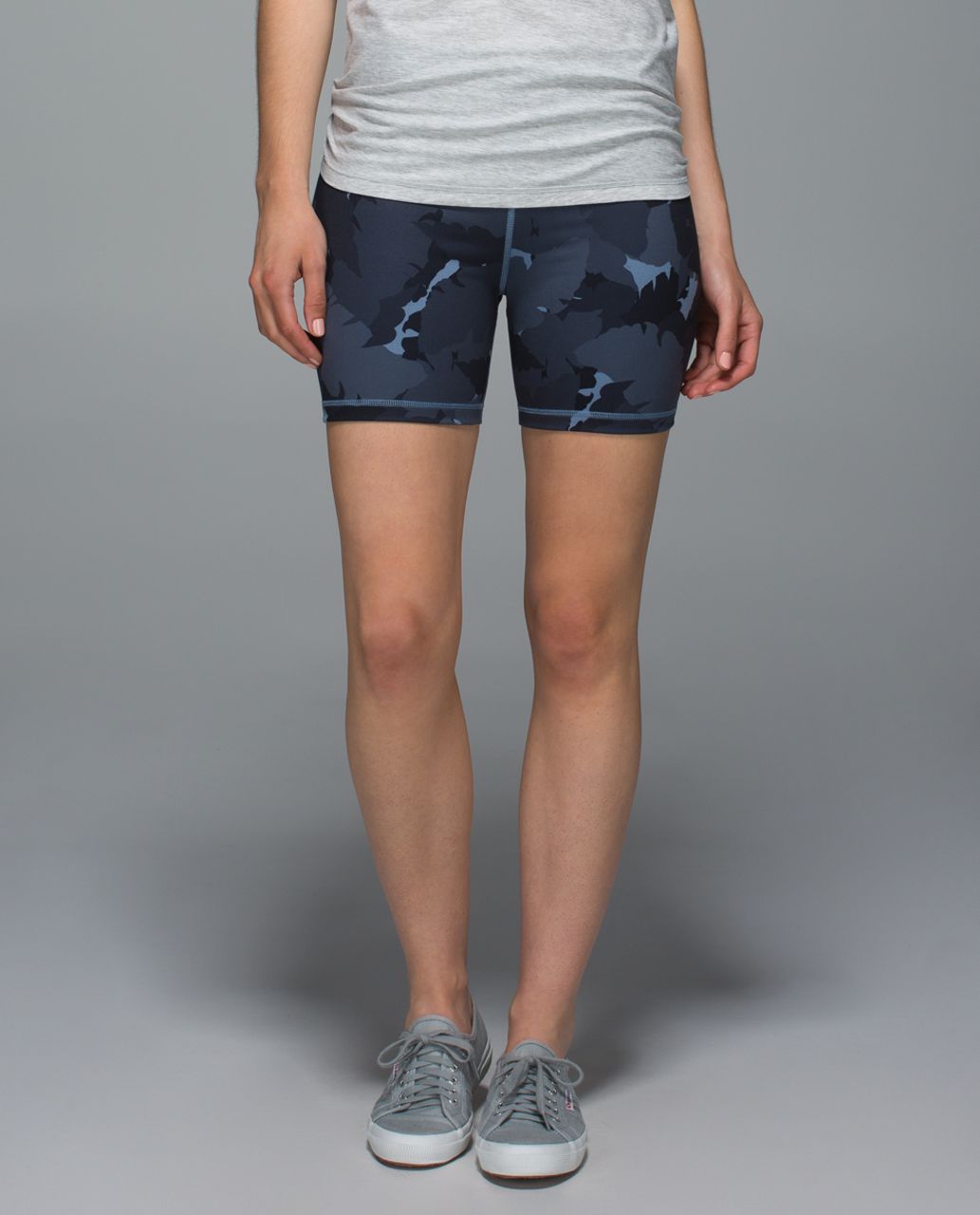 Lululemon Groove Short II *Full-On Luon (Roll Down - Regular) - Palm Party Blue Denim Black