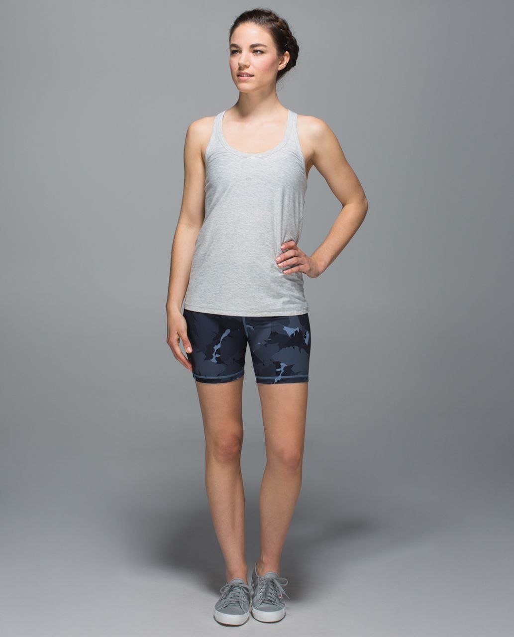 Lululemon Groove Short II *Full-On Luon (Roll Down - Regular) - Palm Party Blue Denim Black