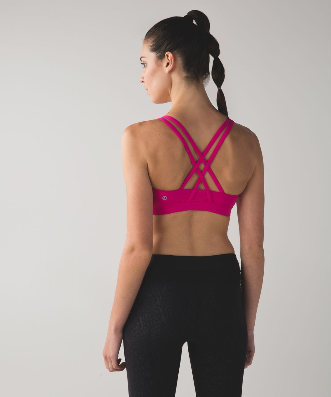 NWT Lululemon Energy Bra Neon Wash *Medium Support, B-D Cups Sonic Pink  size 4