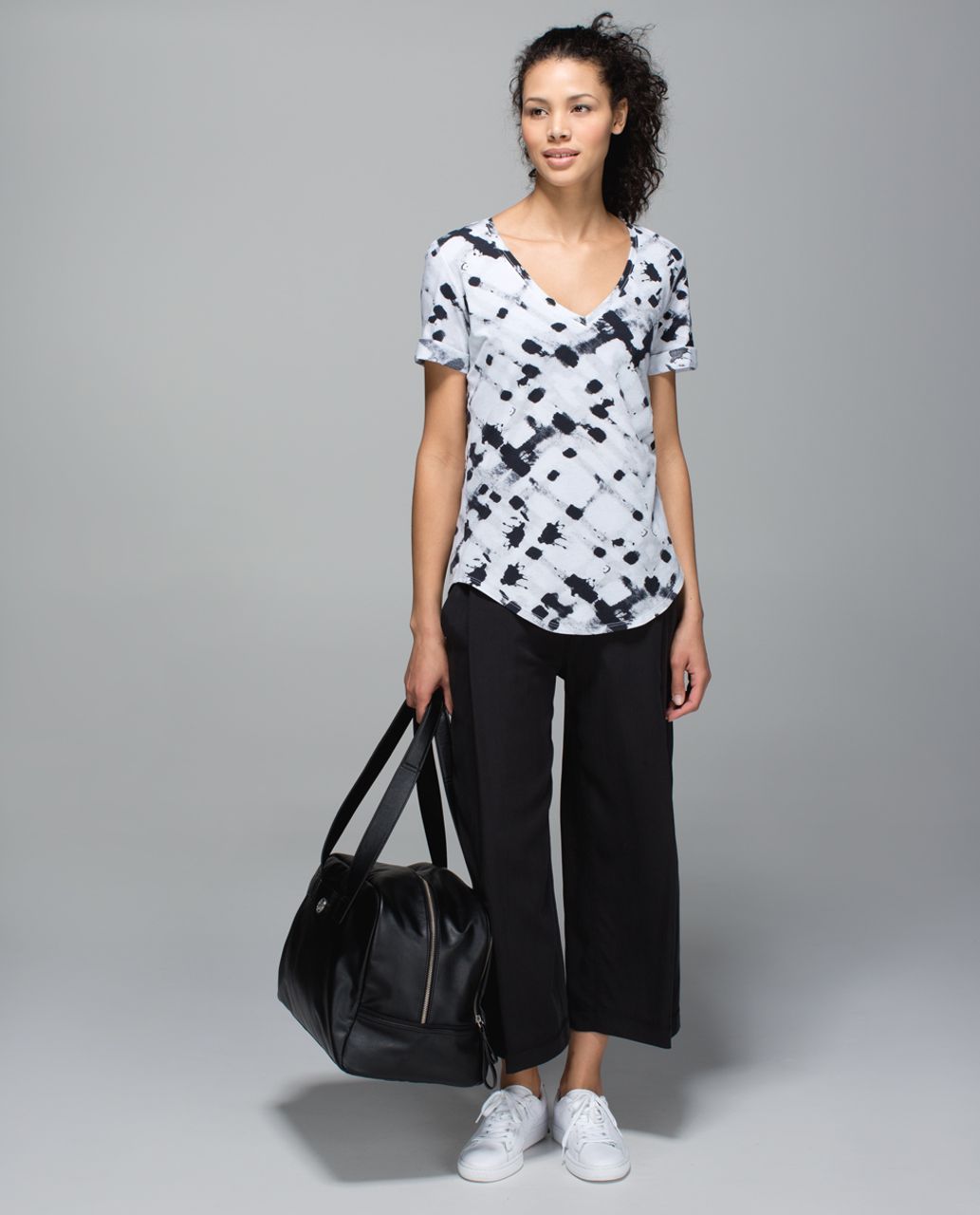 Lululemon Love Tee II - Ghost Weave White Black