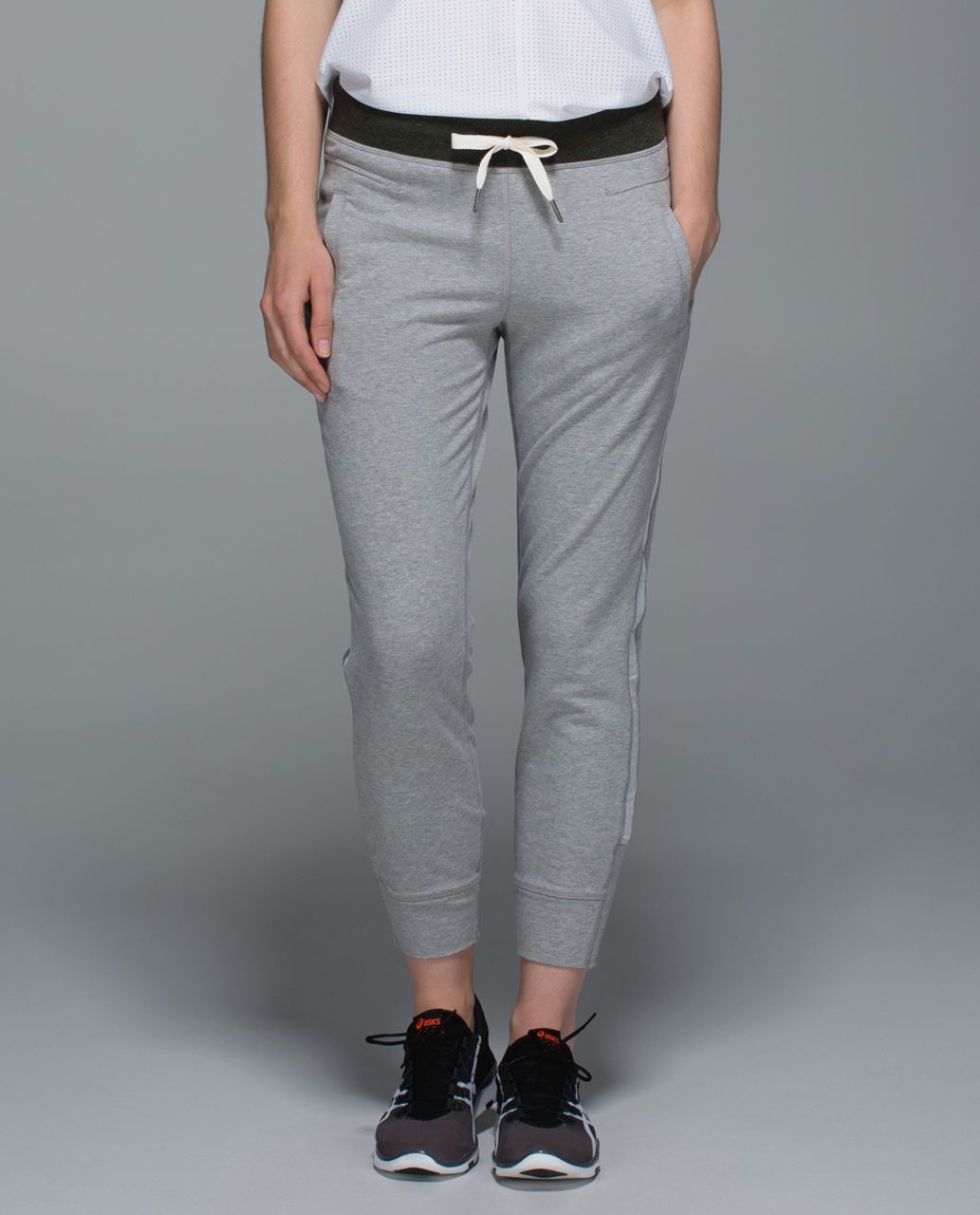 Lululemon All You Need Pant - Heathered Medium Grey / Heathered Gator Green / Silver Spoon