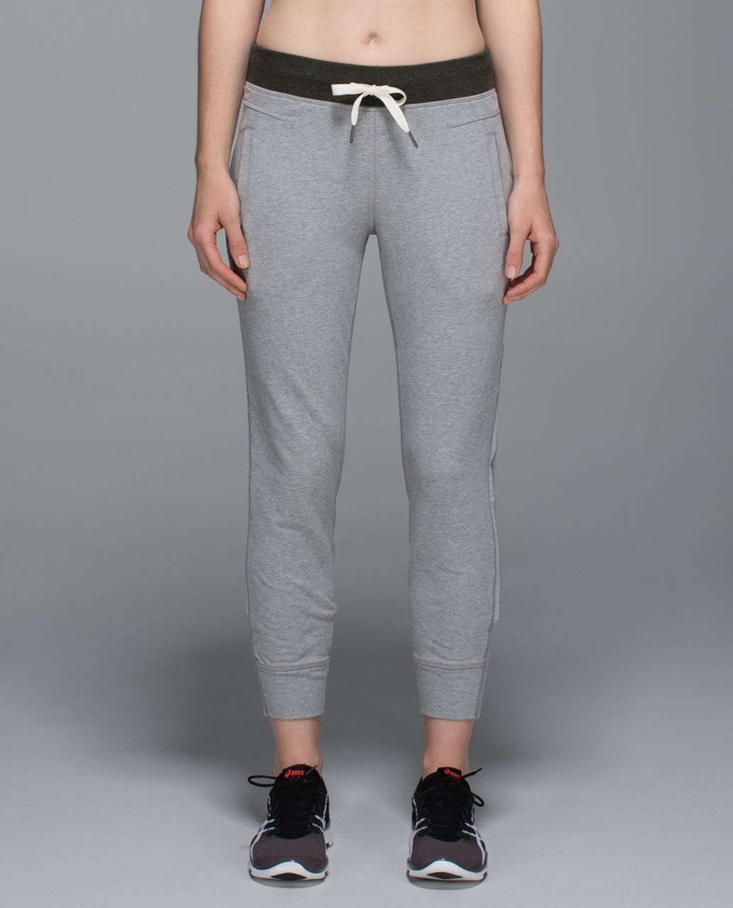 Lululemon All You Need Pant - Heathered Medium Grey / Heathered Gator Green / Silver Spoon