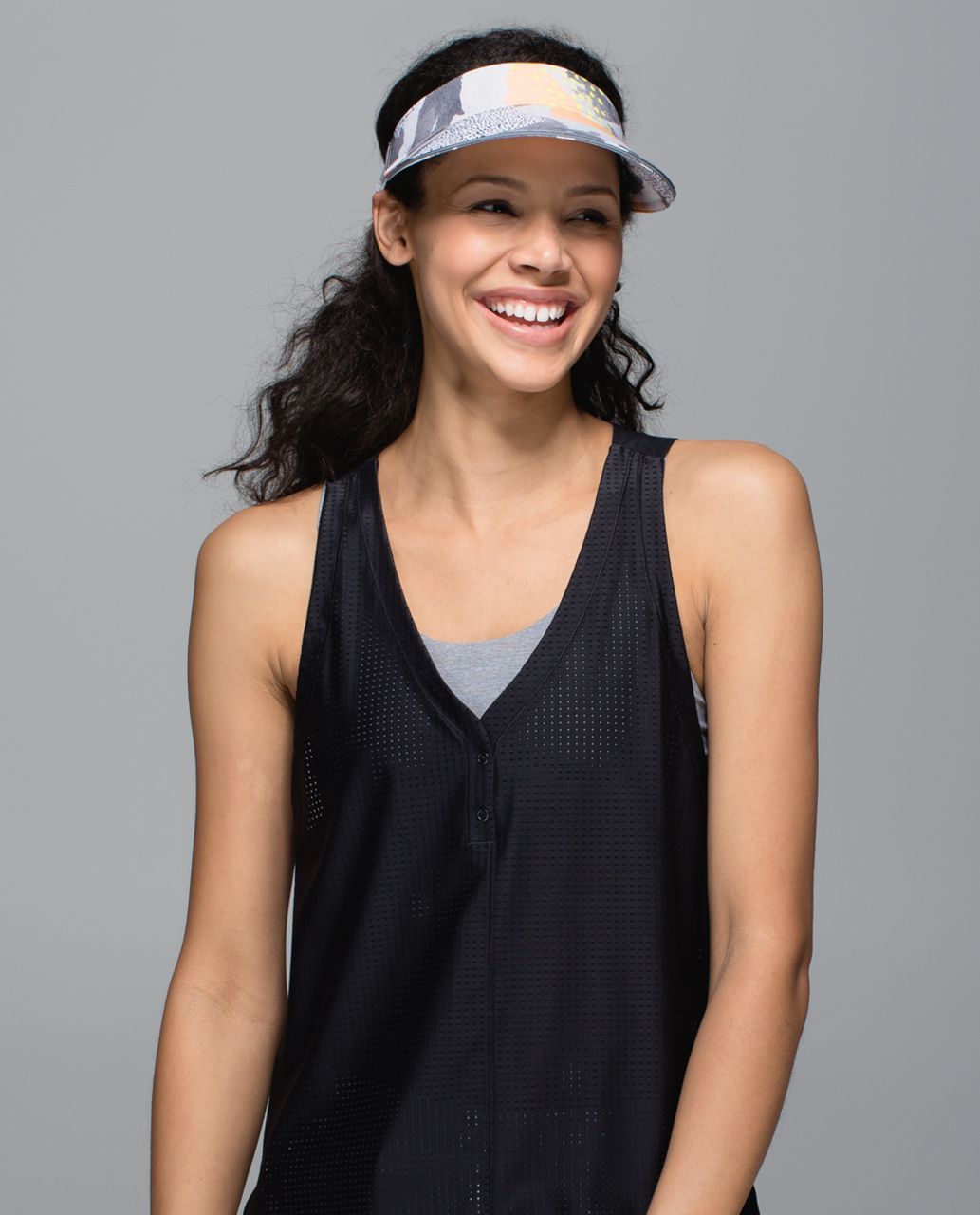 Lululemon Fast Paced Run Visor - Mini Art Pop White Multi / White