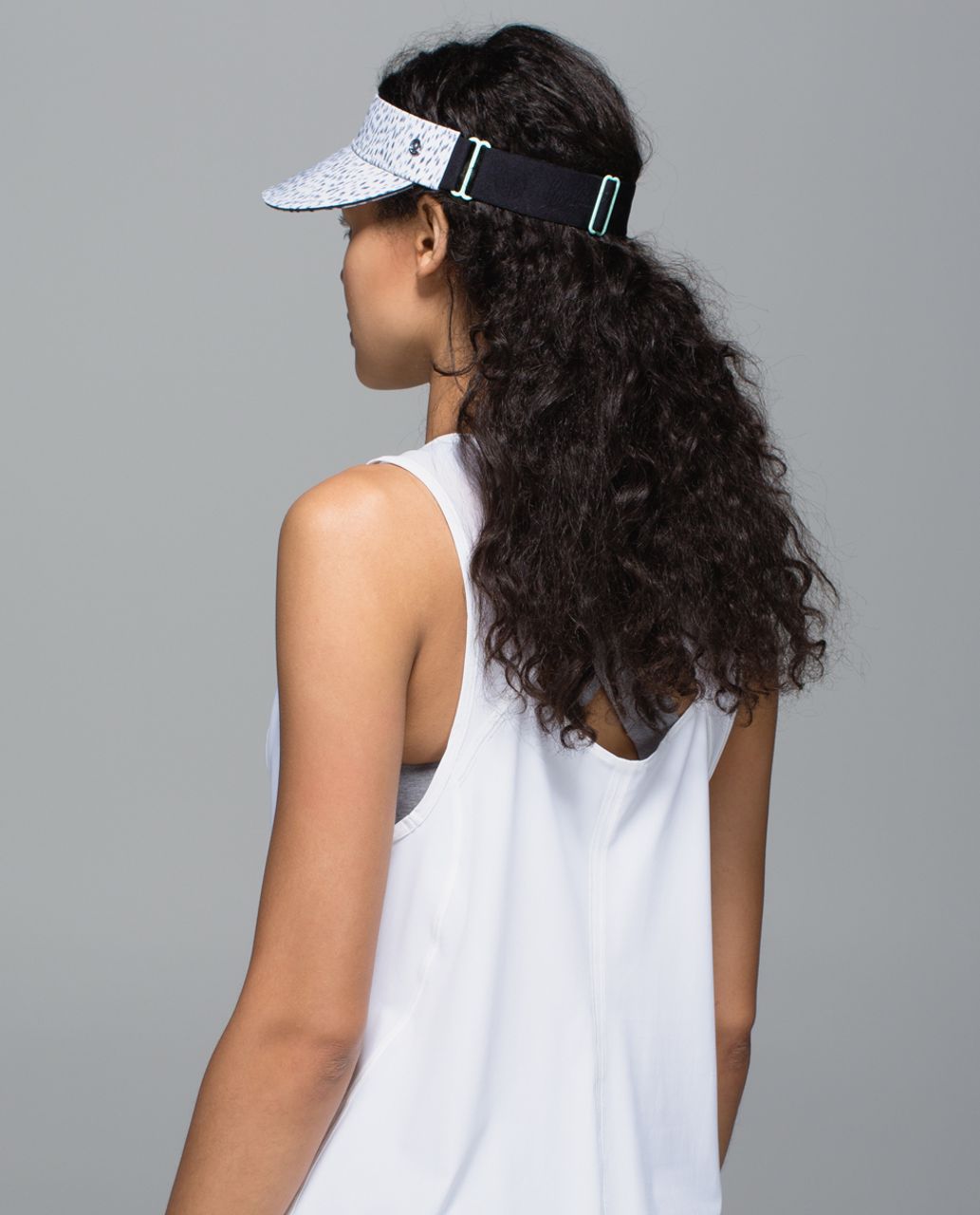 Lululemon Fast Paced Run Visor - Dottie Dash White Black