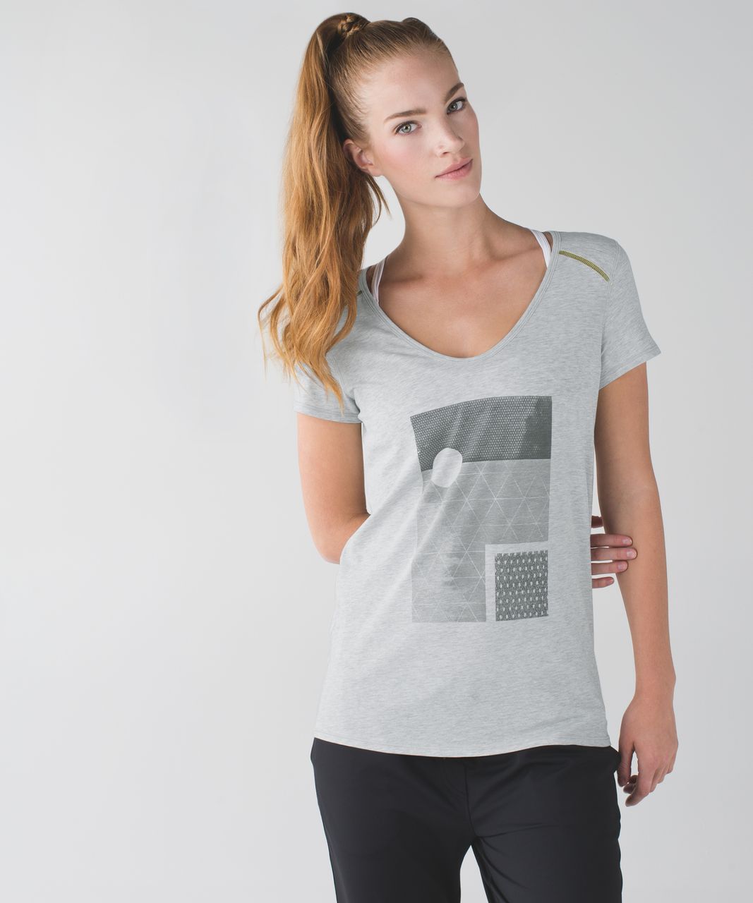 Lululemon Superb Short Sleeve Tee - Heathered Light Grey