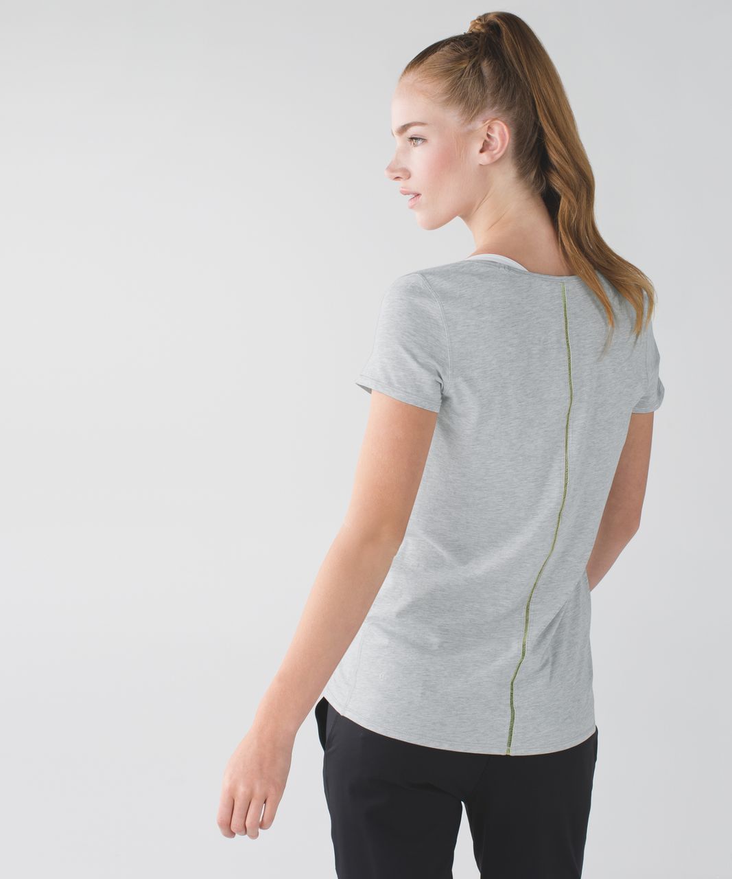 Lululemon Superb Short Sleeve Tee - Heathered Light Grey