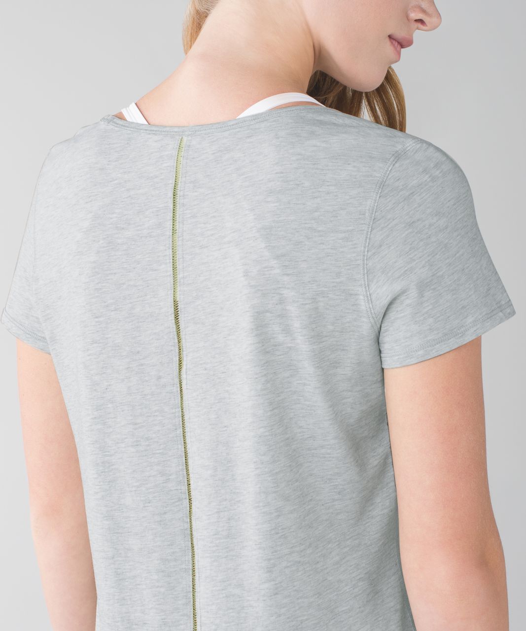 Lululemon Superb Short Sleeve Tee - Heathered Light Grey