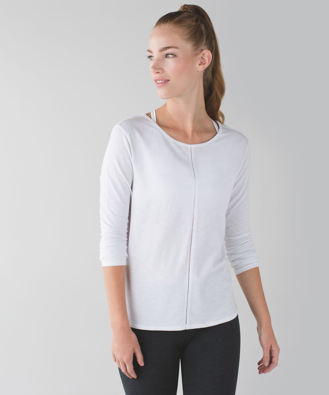 Tight-Fit Lined Long-Sleeve Shirt