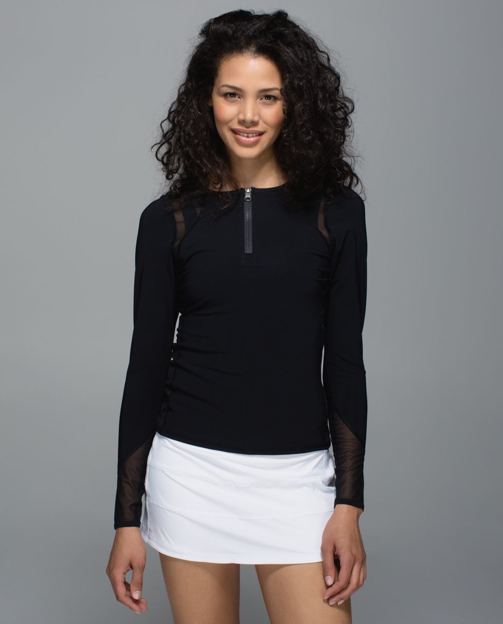 Lululemon Water:  Sun Runner 1/2 Zip - Black